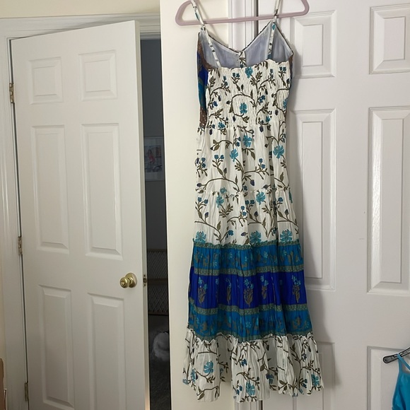 Bohemian Blue and Cream Maxi Dress - Picture 3 of 7